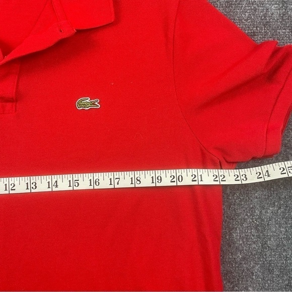 LACOSTE Men’s Red Short Sleeved Polo Shirt Slim Fit size: XXL - Picture 7 of 7
